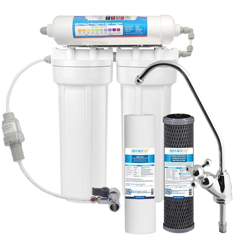 3 Stage Under sink water filter with Alkaline - WATER FILTER DISTRIBUTORS