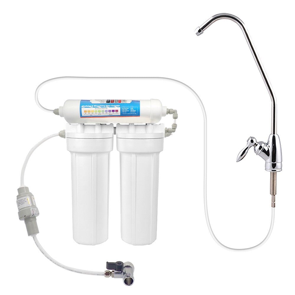 3 Stage Under sink water filter with Alkaline - WATER FILTER DISTRIBUTORS