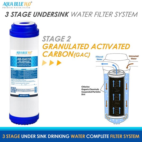3 stage Undersink water complete filter system All in one DIY Set - WATER FILTER DISTRIBUTORS