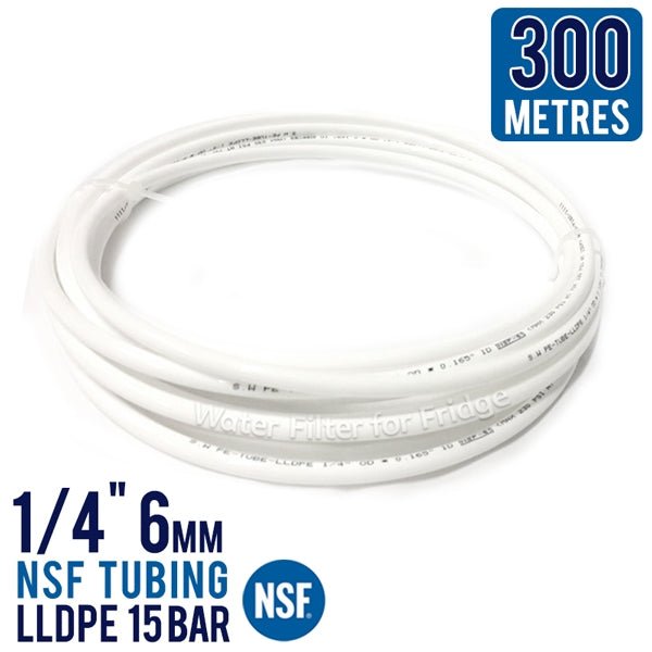 300 Meter DM Fitting 1/4" 6mm Tubing High Pressure White Caravan Coffee Water uses - WATER FILTER DISTRIBUTORS