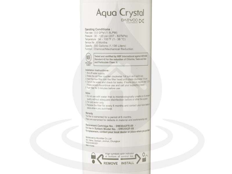 Daewoo DW2042FR-09 Replacement Fridge Filter Cartridge