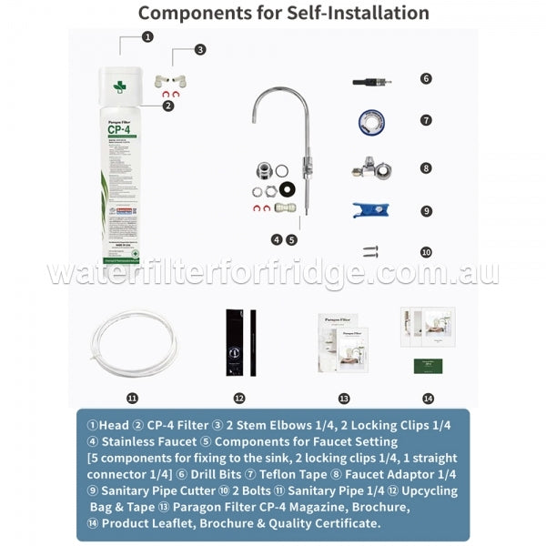Under-sink water filtration system Paragon Water Filter CP-4
