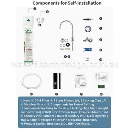 Under-sink water filtration system Paragon Water Filter CP-4