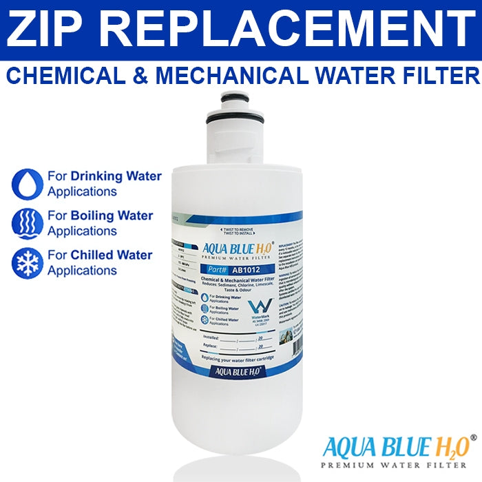 ZIP 93701 Replacement Water Filter Cartridge with Zip 91295 Sparkling Replacement Cartridge