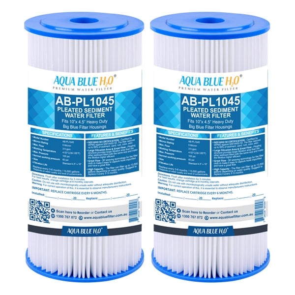 Compatible with Puretec PP Series PP05LD1 Polyester Pleated Sediment Cartridge, 10 inch, 5um