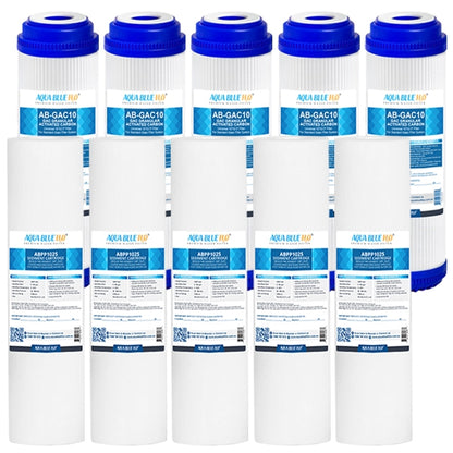 Cuno AP110 and AP117 Sediment with GAC Carbon Water Filter Replacement by Aqua Blue
