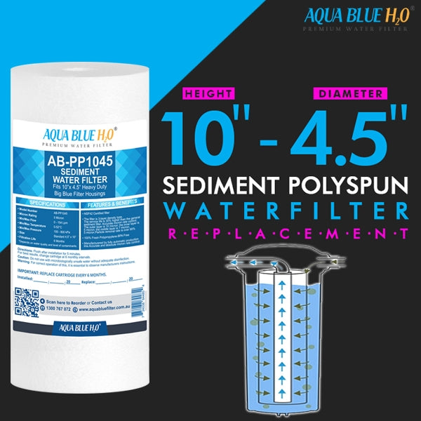 3 Stage Big Blue Whole House System with Replacement Cartridge