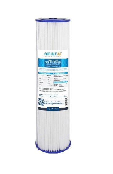 Puretec PP051 Pleated Sediment Water Filter Cartridge 2.5 x 10 inch 5 Micron