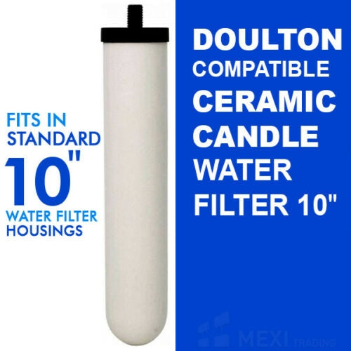 Doulton Compatible Ceramic Candle Carbon Block Water Filter 10"
