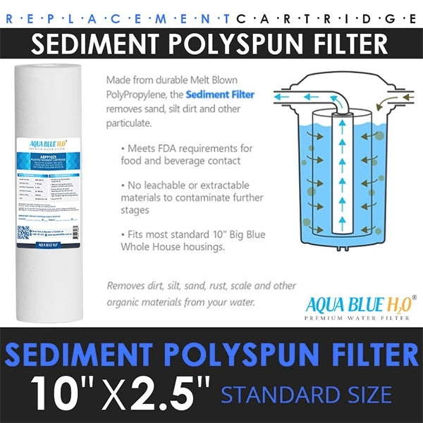Brewing Clear Water Filter Housing 10" x 2.5"  with polyspun sediment filter  included