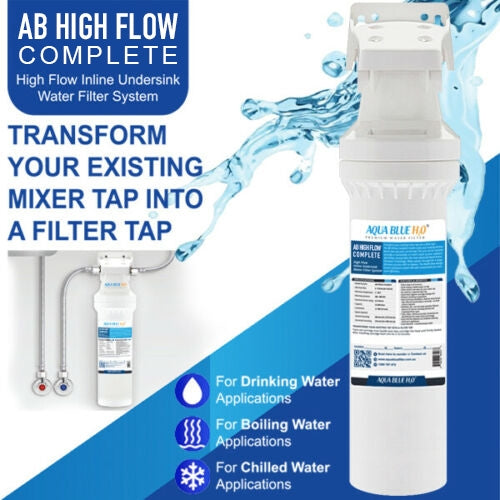 Aqua Blue H20  ABHIFLOW  Inline High Flow Water Filter System