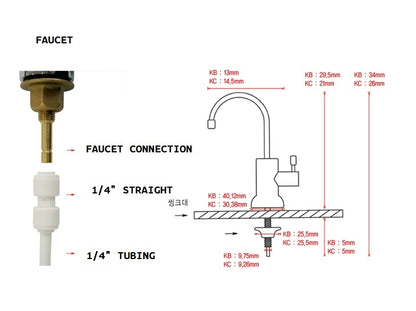 Faucet K Drinking Water Filter Tap Chrome Plated faucets round handle