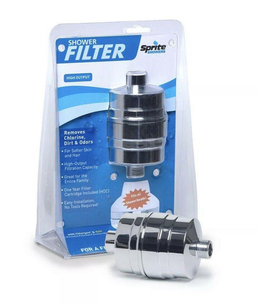 Sprite Brass HOB High-Output Shower Water Filter Chrome USA