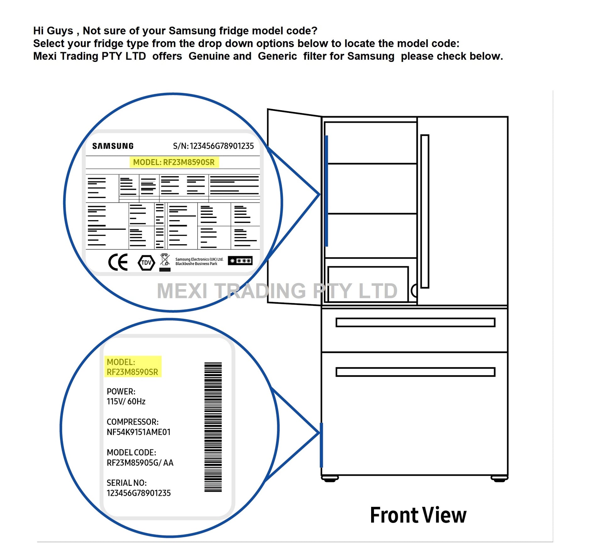 Samsung DA97-17376B, DA97-08006C, HAF-QIN/EXP Compatible Replacement Water Filter