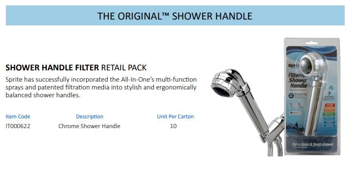 Sprite Original Hand Held Filtered Shower Handle Chrome HH-CM
