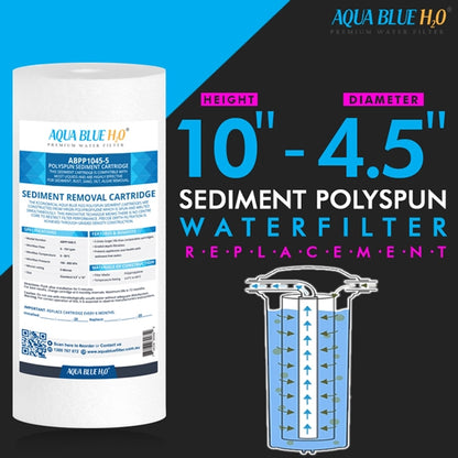 Aqua Blue H20 10x4.5 Polyspun polyproylene sediment cartridge 5Mic water filter
