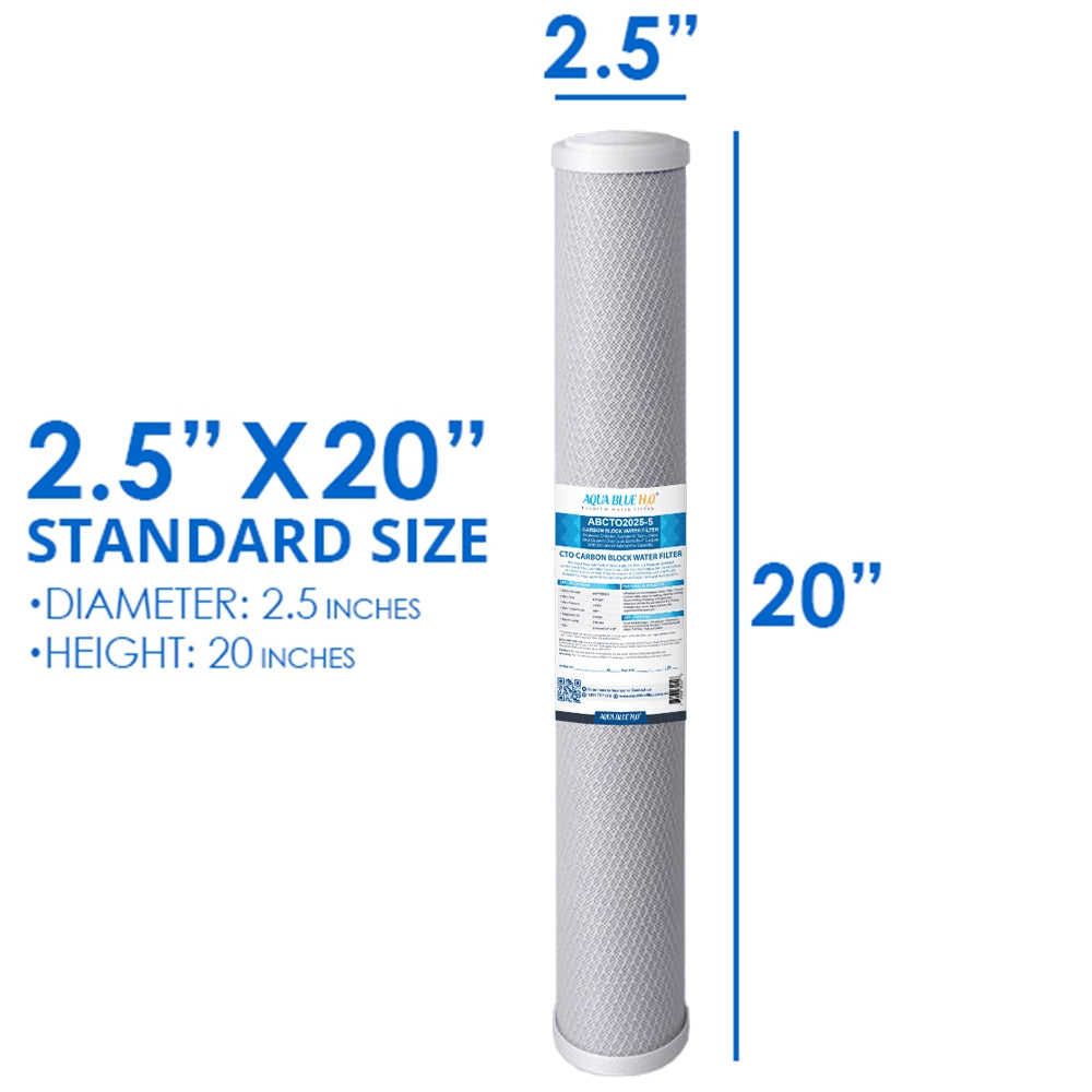 Whole House Water Filter 20 x 2.5 inch ABCTO2025