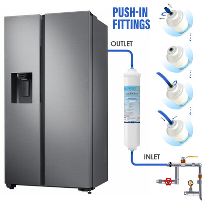 Premium Inline Fridge Filter push fit External Fridge Filter DA2010CB-WF DA2010CB
