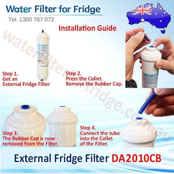 OMEGA  Fridge  External   In line Fridge Filter  Push in fitting