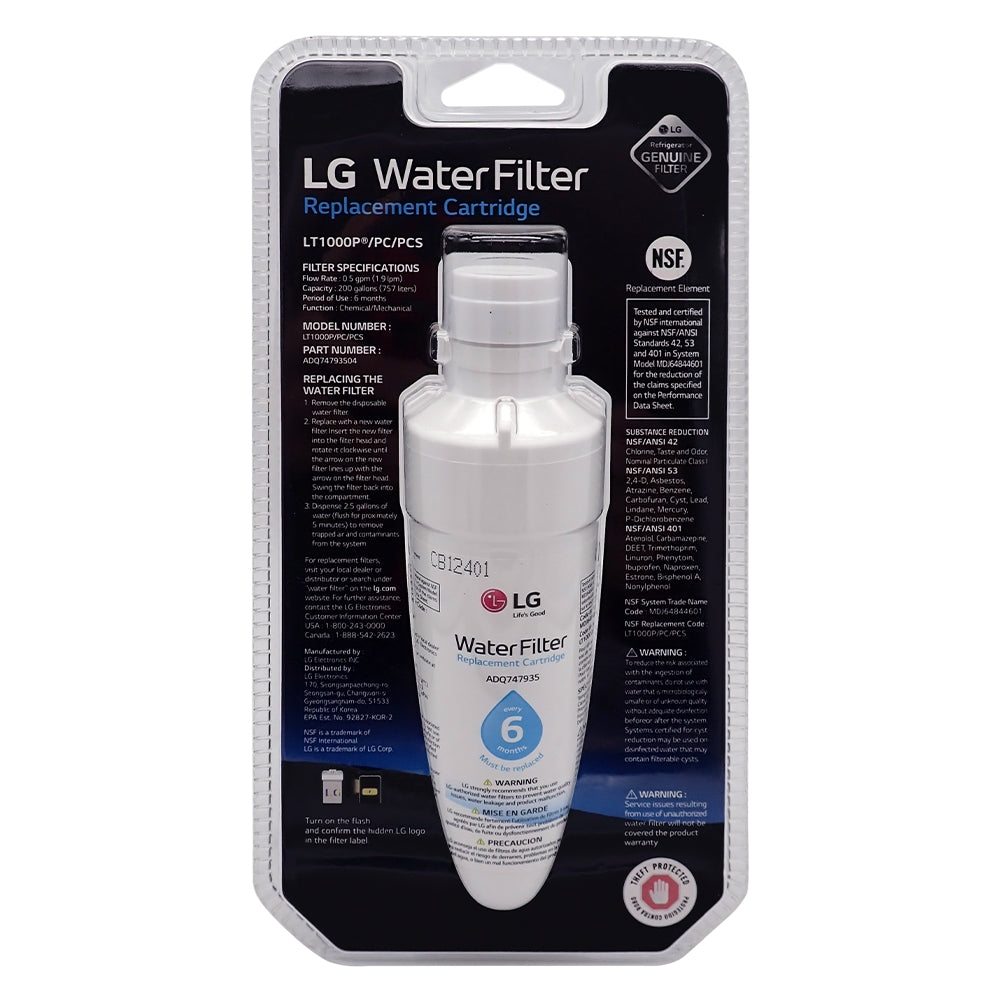 LG LT1000P MDJ64844601 ADQ74793501 refrigerator water filter