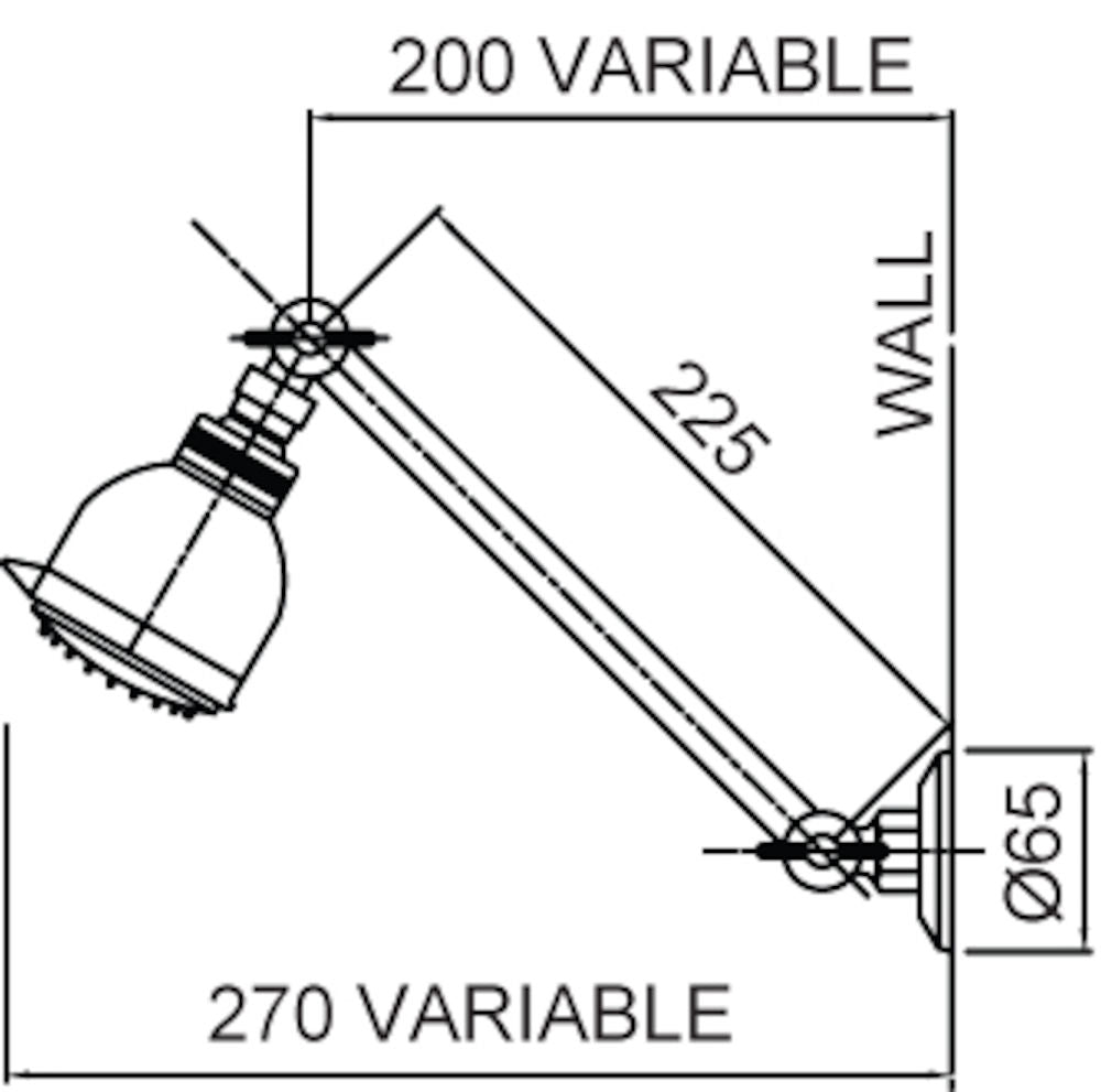 AQUA BLUE H20  SHOWER WATER FILTER & ROSE COMPLETE PACKAGE SF350ARM-B