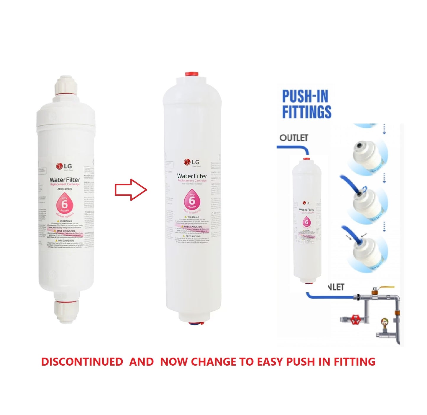 5231JA2012A LG Fridge Filter Genuine External fridge filter Hose(5M) Kit