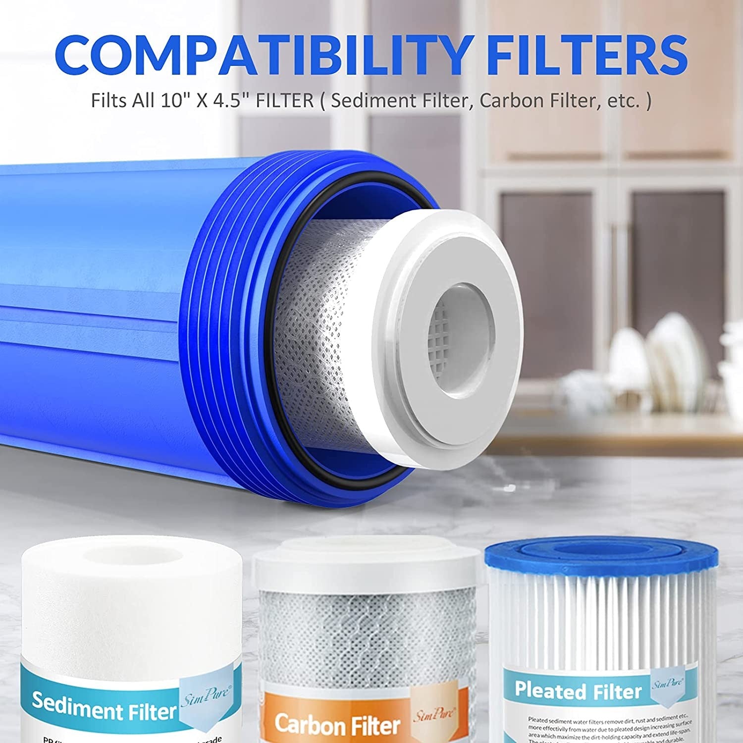 Rain Water Tank Filter system BIG Blue UV residence with AP810-WF 5 Micron Sediment Filter