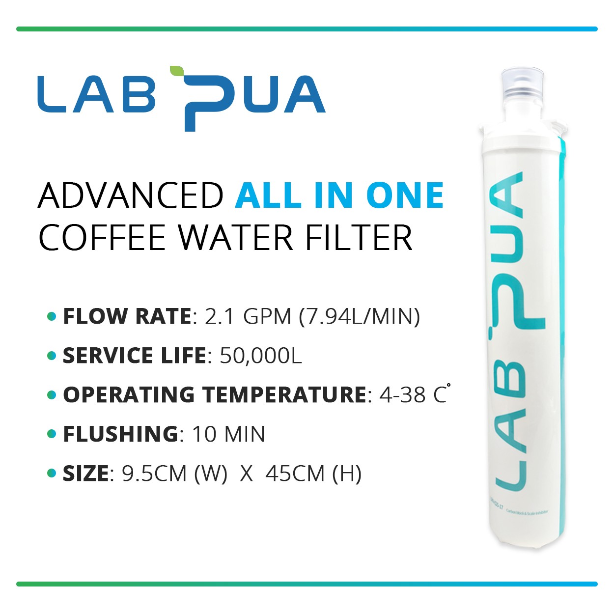 Lab Pua LPA-CS5-17 (5um carbon block & Scale inhibitor, 17″L