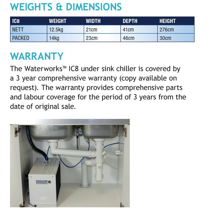 IC8 REMOTE/UNDERSINK CHILLER REMOTE/UNDERSINK CHILLER