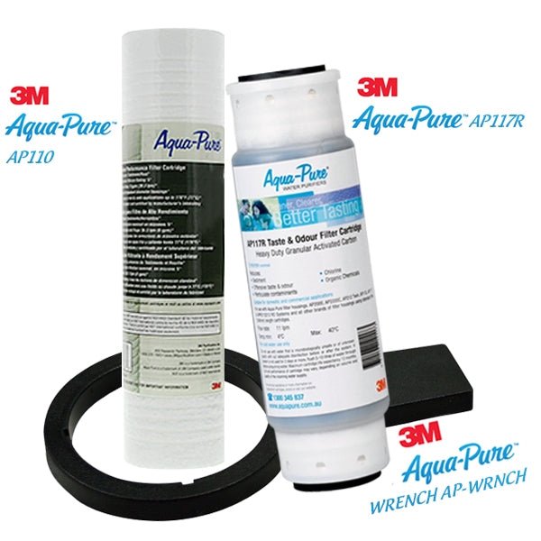 3M Aqua - Pure AP12S Replacement Filter Set 5 Micron AP110 + AP117 10" - WATER FILTER DISTRIBUTORS