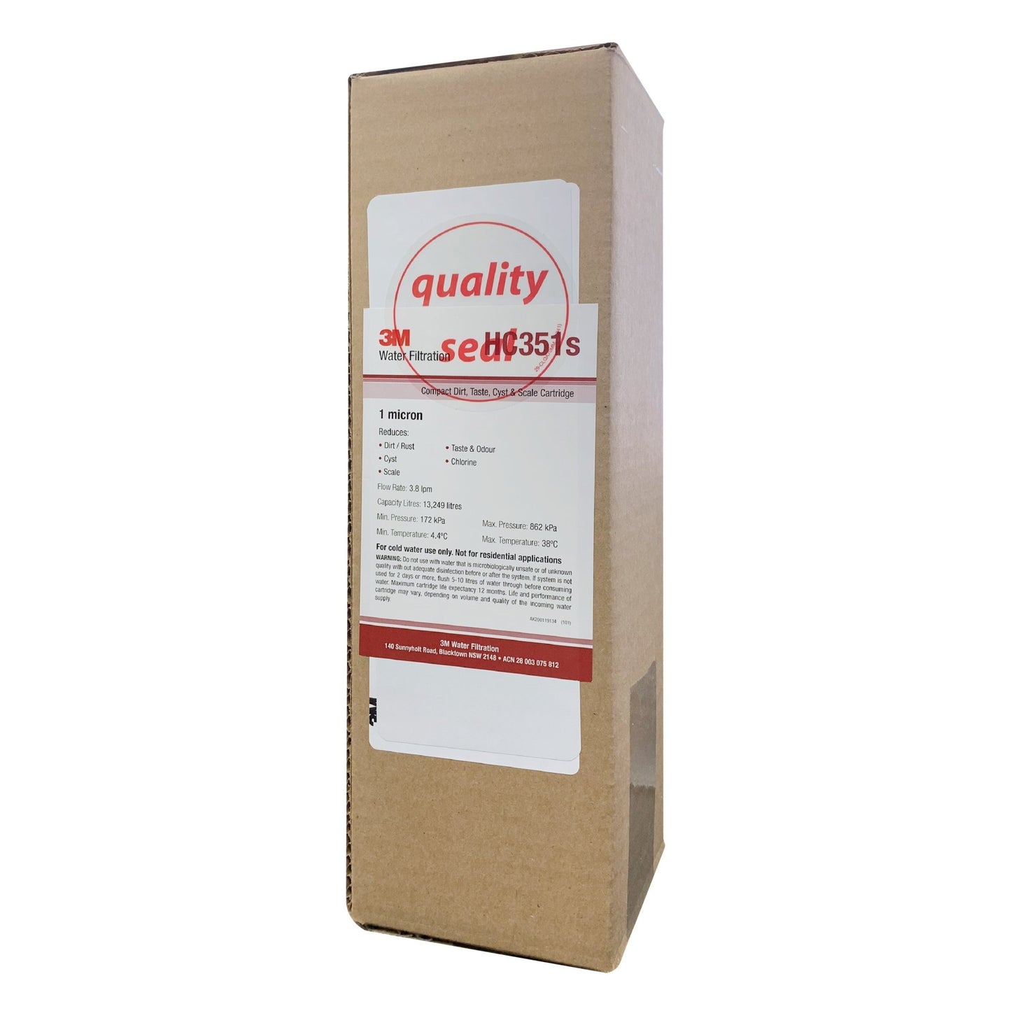 3M HF15 - MS /HC351S Single Water Filter Cartridge High Flow - WATER FILTER DISTRIBUTORS