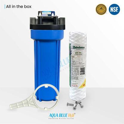 3M Single Caravan Filter System + Raindance String Wound SPF - P5, Brass Hose Connection Fitting - WATER FILTER DISTRIBUTORS