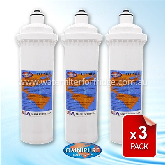 3x Omnipure ELF - 1M ELF - Series Water Filter 1 Micron - WATER FILTER DISTRIBUTORS