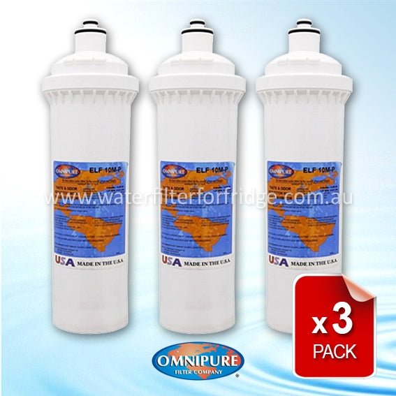 3x Omnipure ELF Carbon Block with Phosphate 12.7" ELF - 10M - P - WATER FILTER DISTRIBUTORS