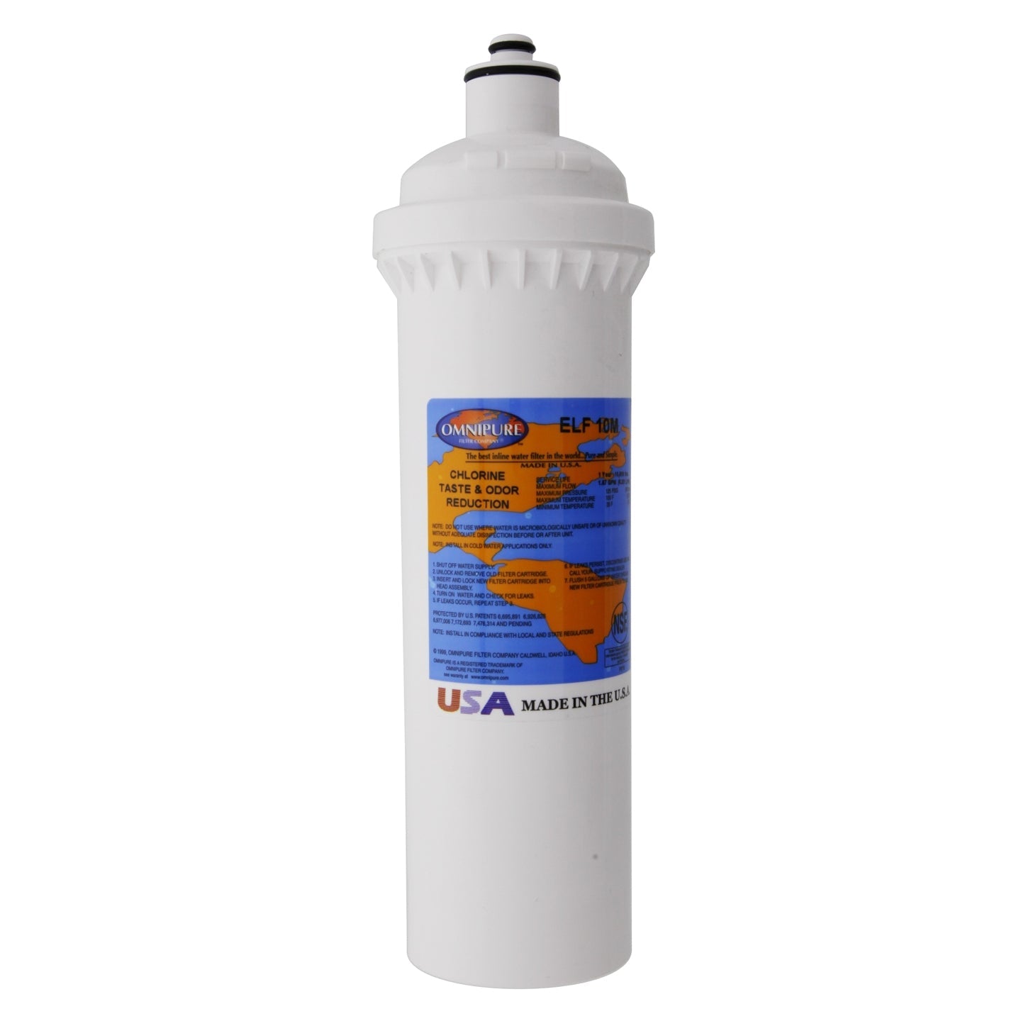 3x Omnipure ELF Carbon Block with Phosphate 12.7" ELF - 10M - P - WATER FILTER DISTRIBUTORS