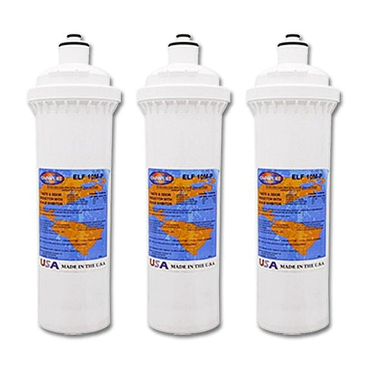 3x Omnipure ELF Carbon Block with Phosphate 12.7" ELF - 10M - P - WATER FILTER DISTRIBUTORS