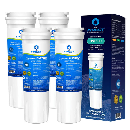 4 x 836848 Fisher and Paykel water filter from Finest series FINE300 FITS AQP - FF17A - WATER FILTER DISTRIBUTORS