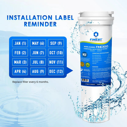 4 x 836848 Fisher and Paykel water filter from Finest series FINE300 FITS AQP - FF17A - WATER FILTER DISTRIBUTORS