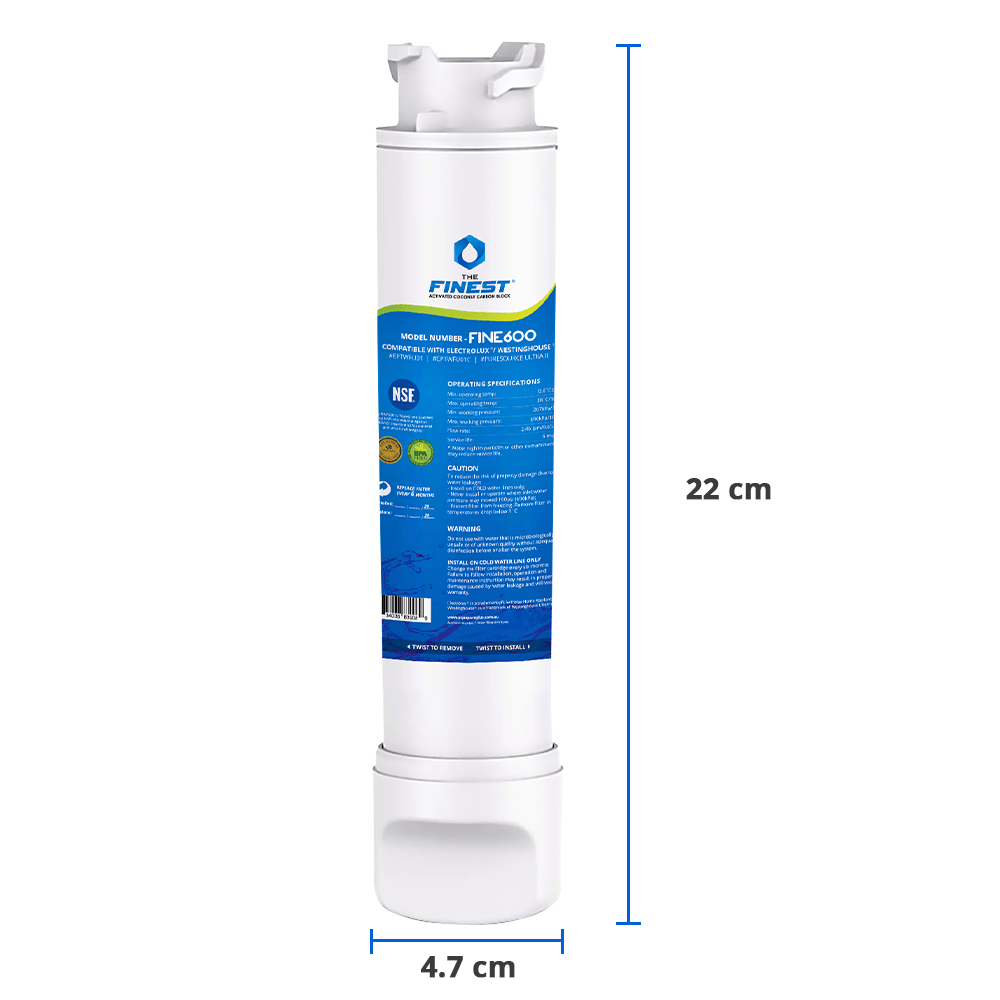 4 X WESTINGHOUSE Fridge Water Filter EPTWFU01 807946705 for WQE6060SB WHE6060SB FINEST - WATER FILTER DISTRIBUTORS