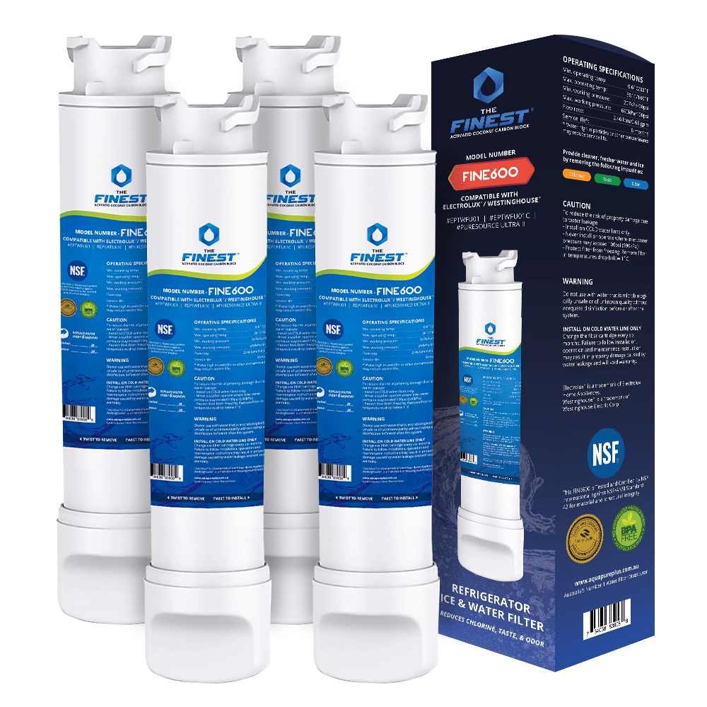 4 X WESTINGHOUSE Fridge Water Filter EPTWFU01 807946705 for WQE6060SB WHE6060SB FINEST - WATER FILTER DISTRIBUTORS