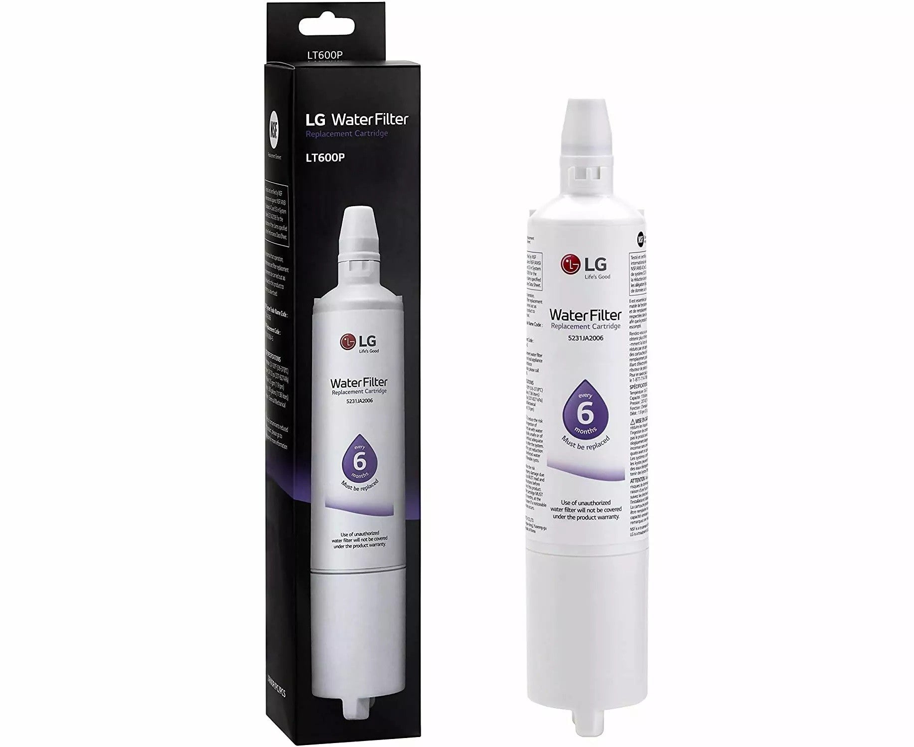 LG 5231JA2006A, LT600P Genuine Fridge Water Filter 5231JA2006F