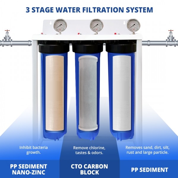 Whole house water system with RO purification system