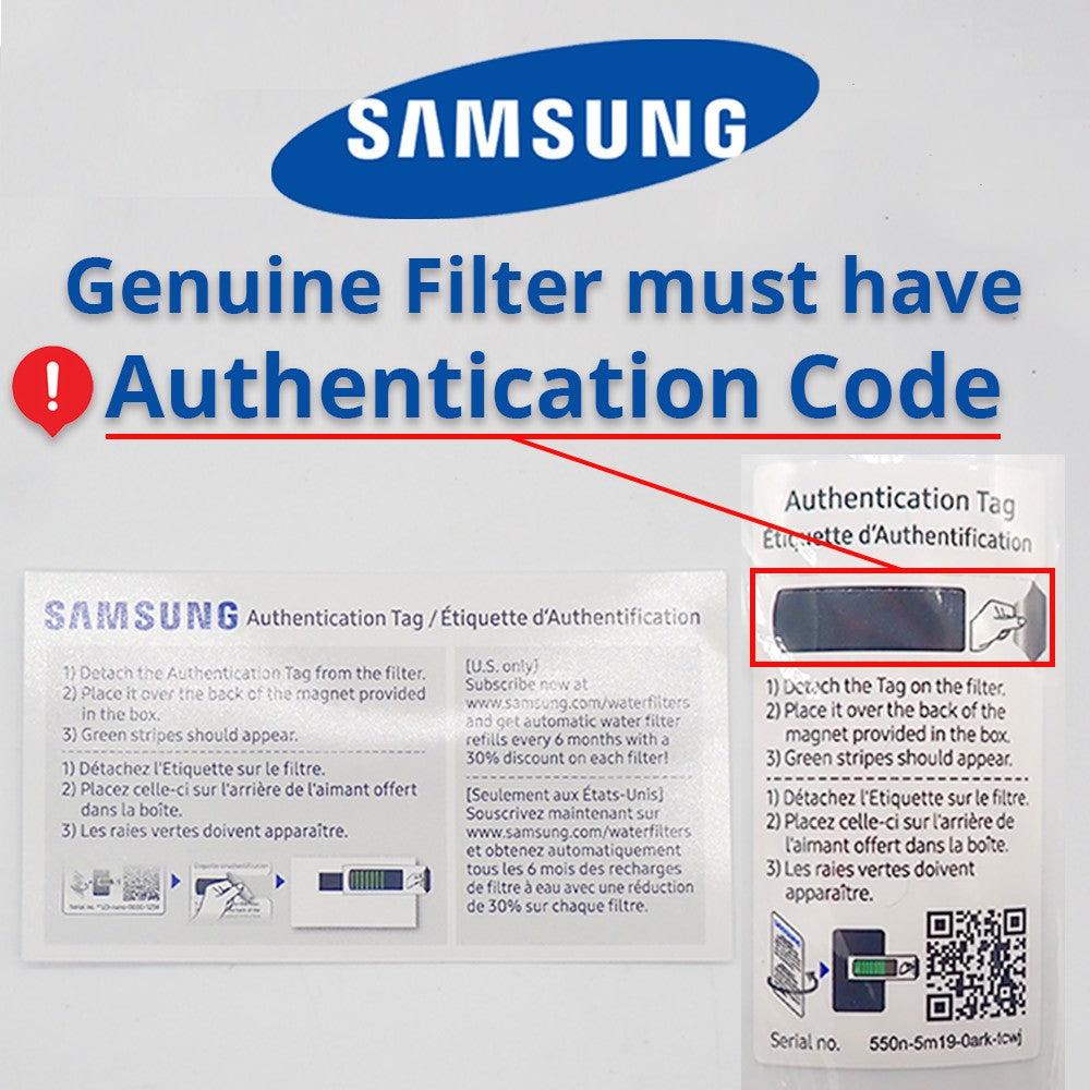 SRF719DLS Samsung Fridge DA29-00020A/B Water Filter Genuine Part