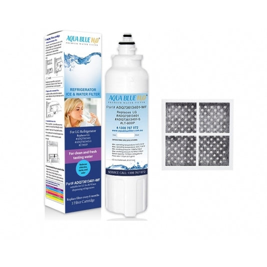 LG Replacement Water Filter ADQ73613401 LT800P + LG Air Filter LT120F