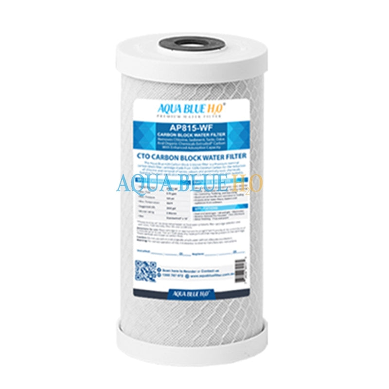10″ Big Blue Single High Flow Rate Filter Housing Whole System, 5 Micron CTO Carbon Block Filter	