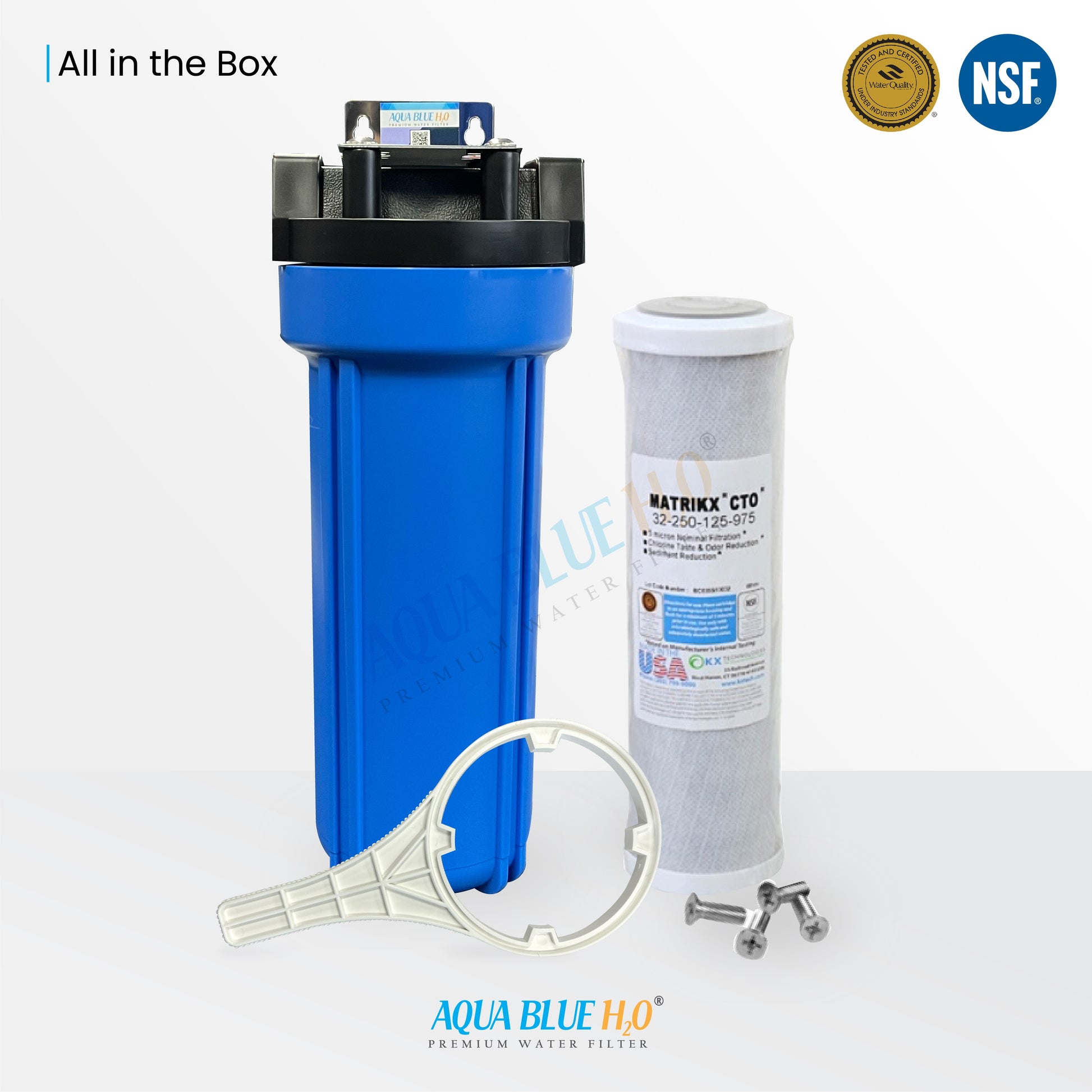 Whole House Water System with Matrikx + CTO/2 Coconut Water Filter 5 Micron 10