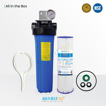 20 Inch Big Blue Whole House Water System with Pleated Sediment Filter