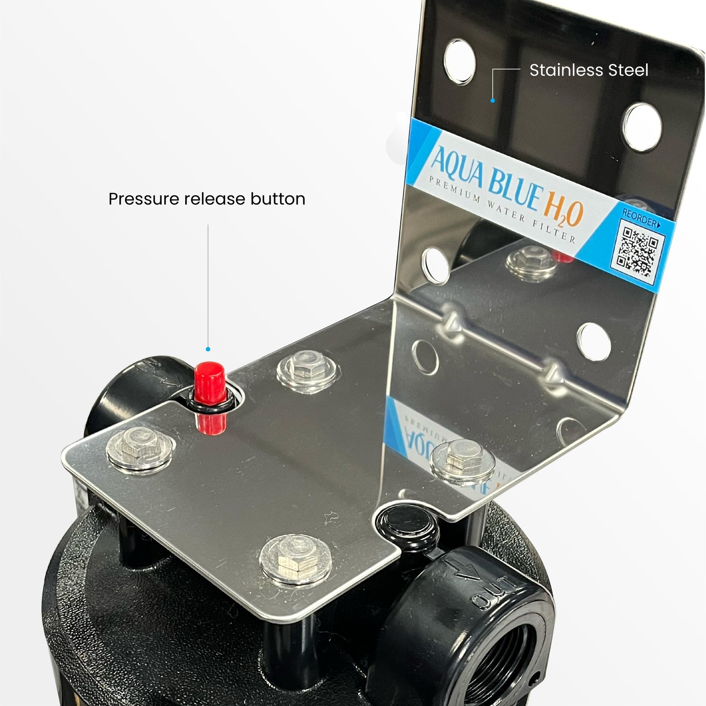 10″ Big Blue Single High Flow Rate Filter Housing Whole System, 5 Micron CTO Carbon Block Filter	