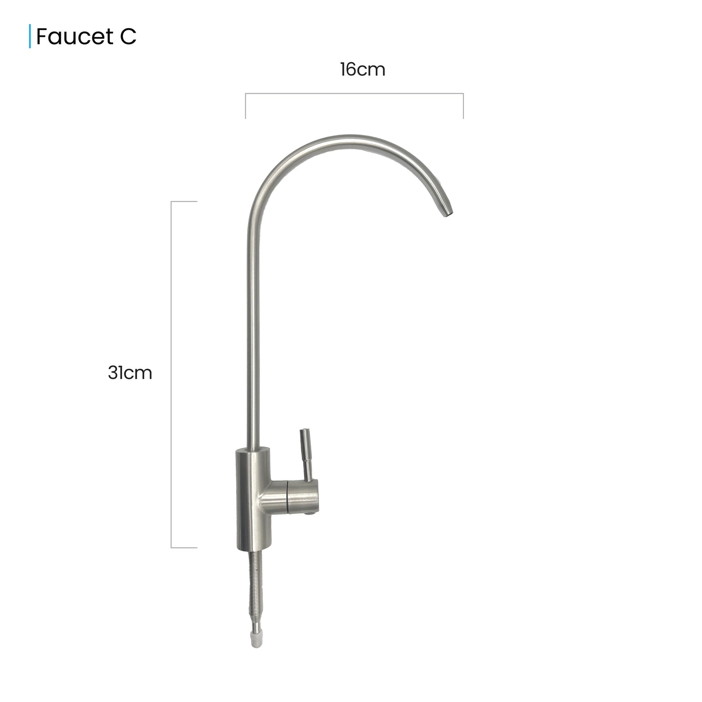 Twin Under Sink Housing Upgrade Kit Only 10" with Faucet and Hose Kit
