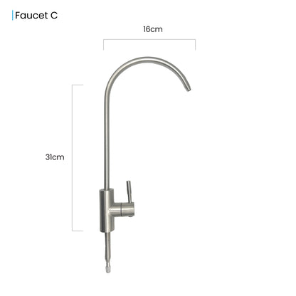 Twin Under Sink Housing Upgrade Kit Only 10" with Faucet and Hose Kit